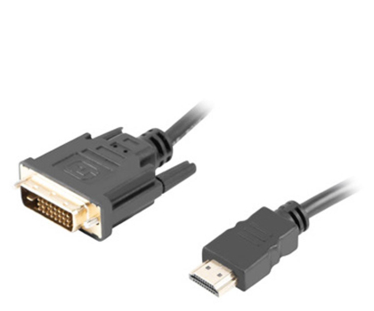 Kabel i złączka LANBERG Kabel HDMI(M)-DVI-D(M) DUAL LINK 3 M czarny CA-HDDV-20CU-0030-BK